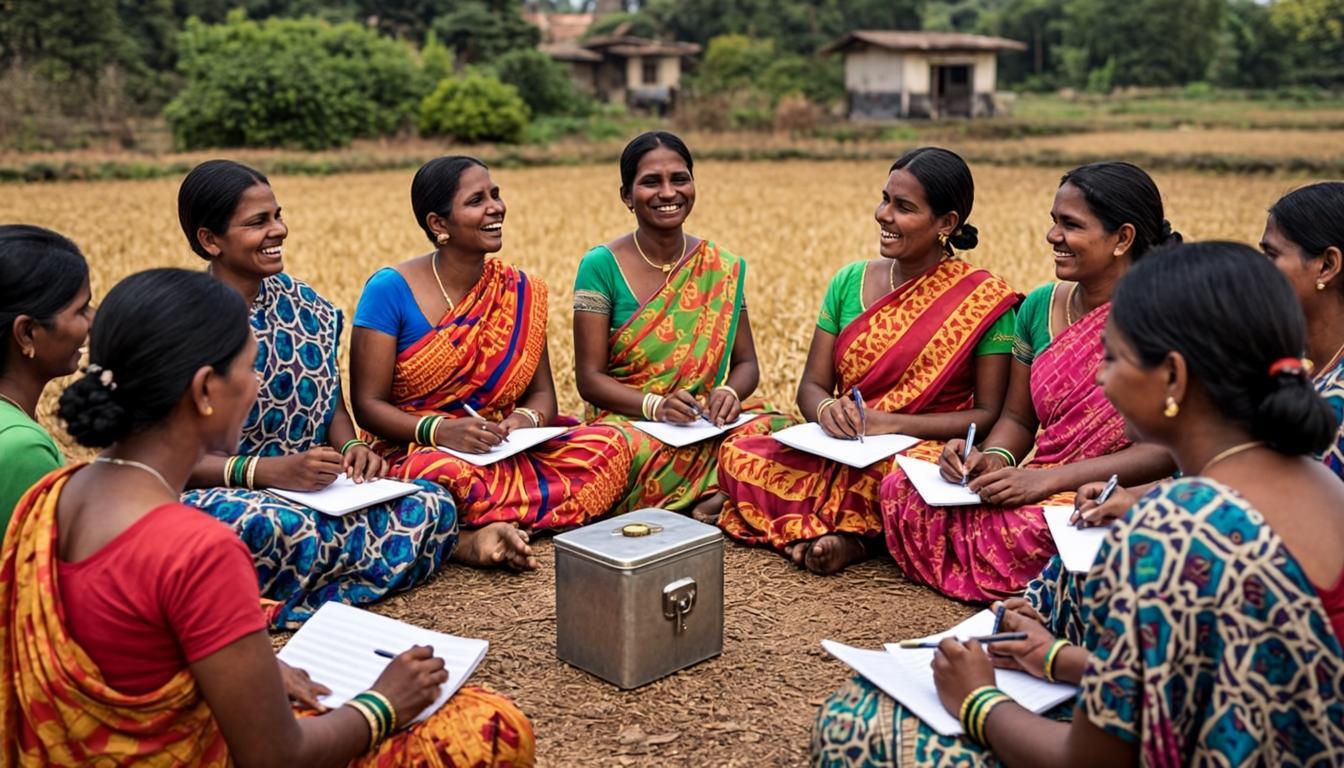 Rural women in a self-help group meeting